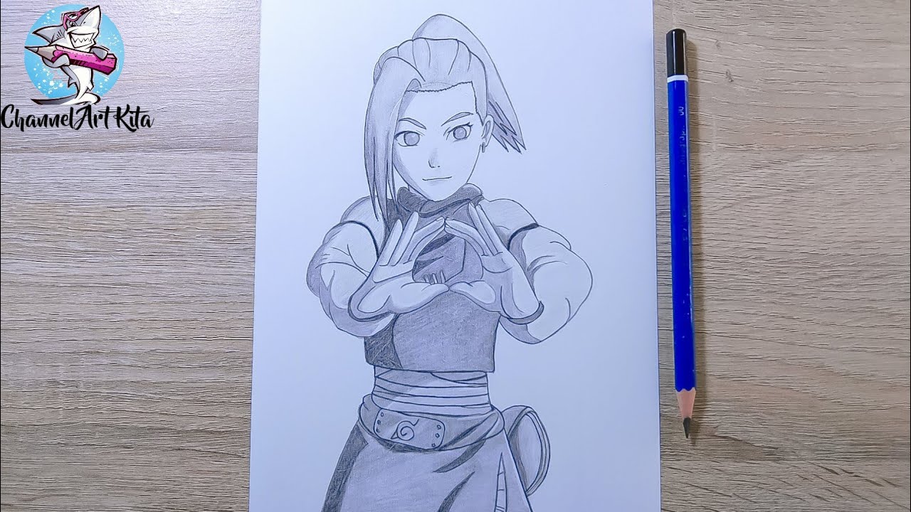Cara menggambar Ino Yamanaka Drawing || Tahap demi tahap menggunakan pensil untuk pemula