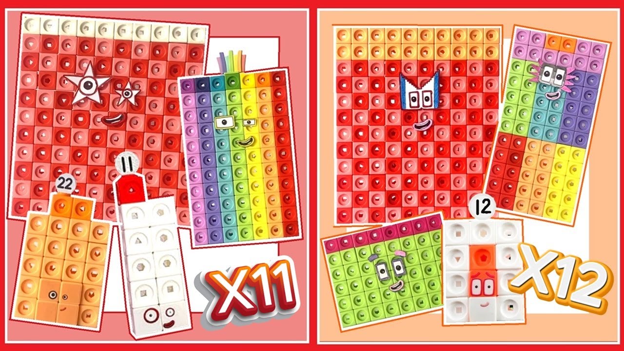 Numberblocks Eleven And Twelve Times Tables | X11and X12 Multiplications | Big Numberblocks