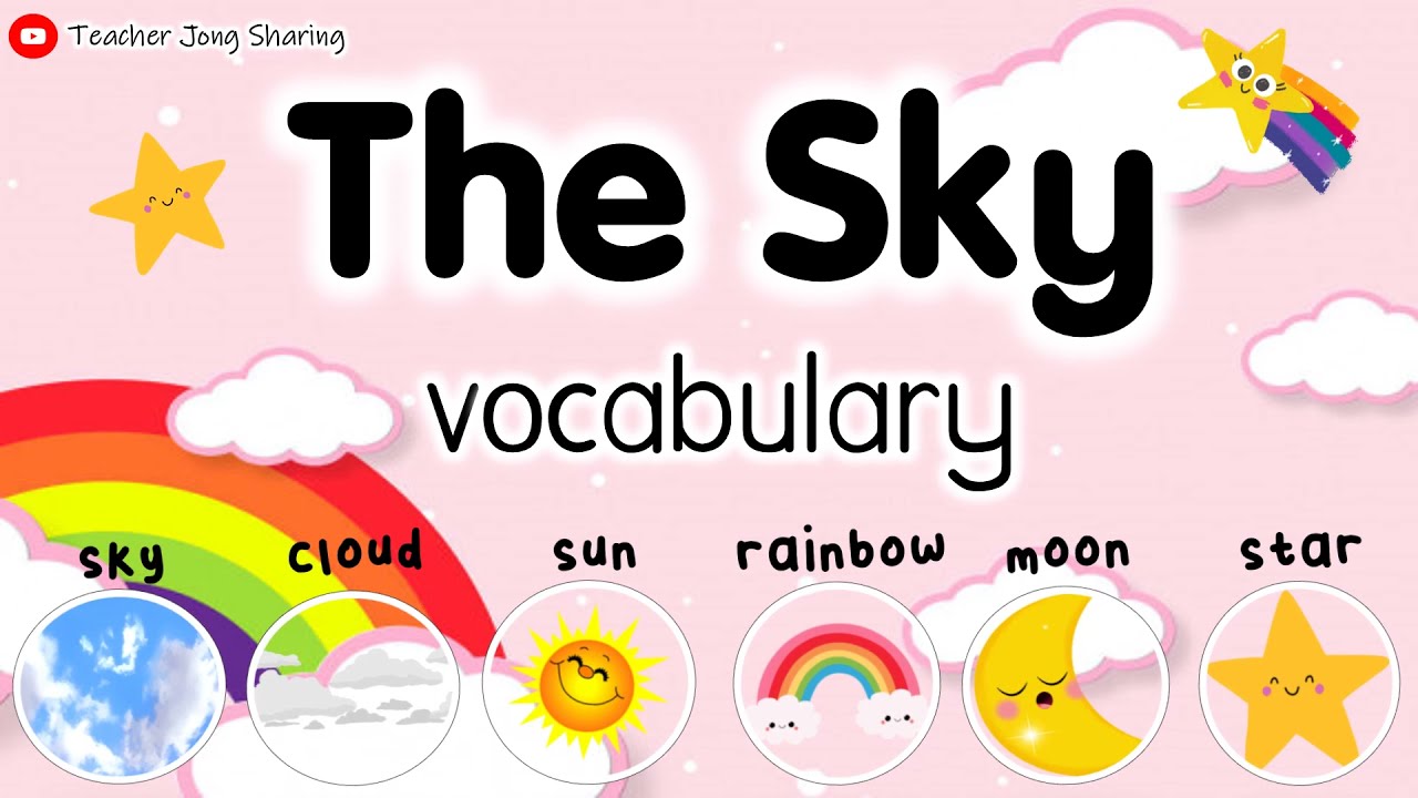 Learn English | The Sky - Vocabulary (sky, cloud, rainbow, moon, star) | My World