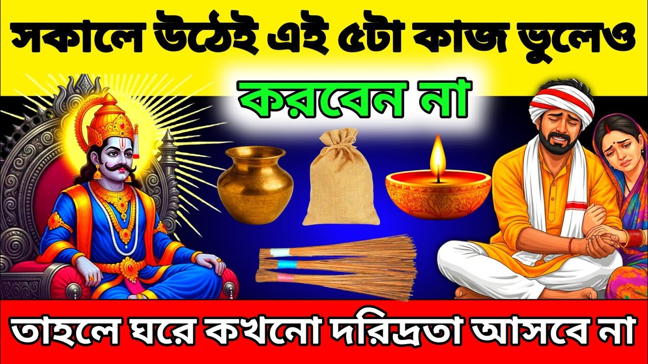 সকালে এই ৫টি কাজ কখনো করবেন না! না হলে ঘরে দারিদ্র্য আসবে | Maa Laxmi Secrets | Vastu
