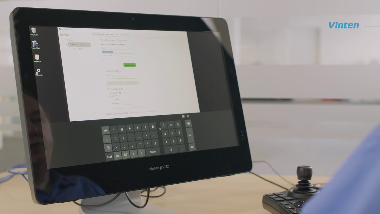 Vinten Vantage Set Up -  Setting the Vantage IP Address