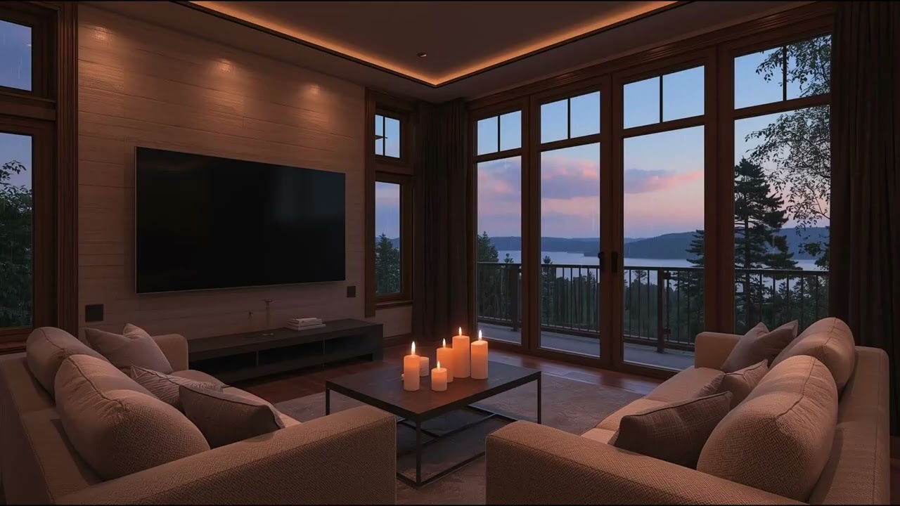 Rainy Night in a Cozy Apartment with Candles 🌙🌧️ Relax & Unwind