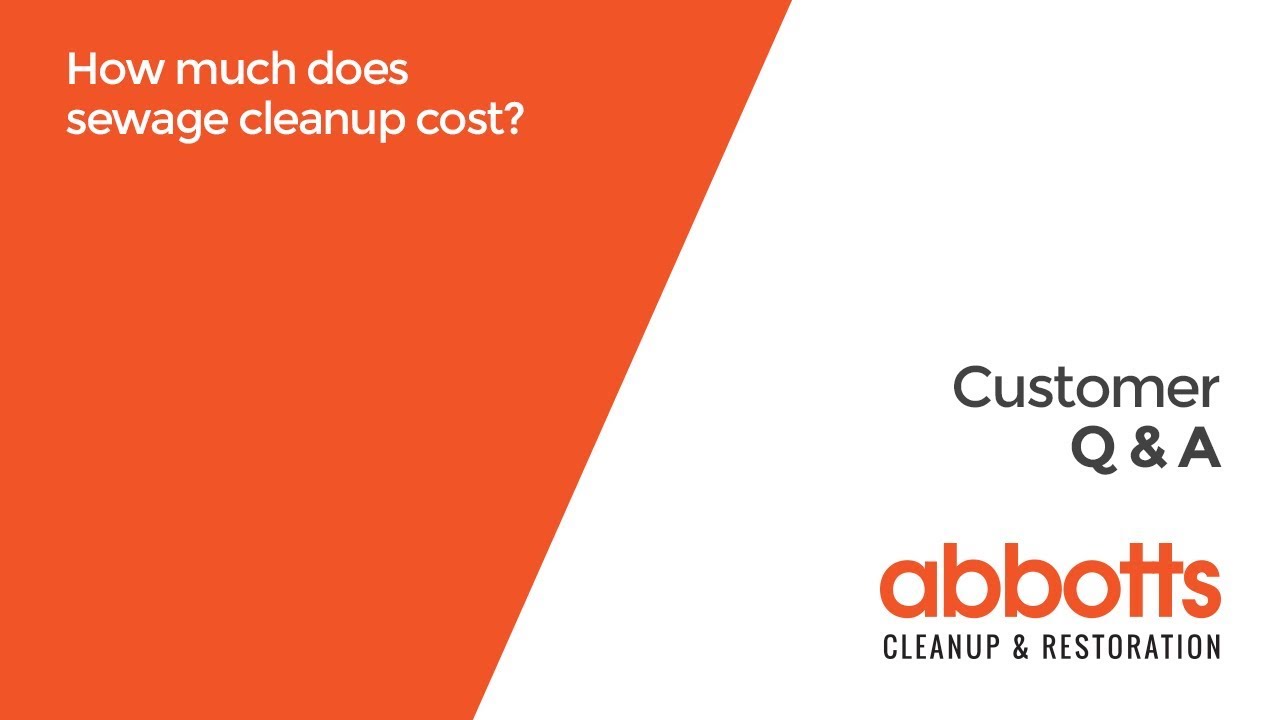 How much does sewage cleanup cost?