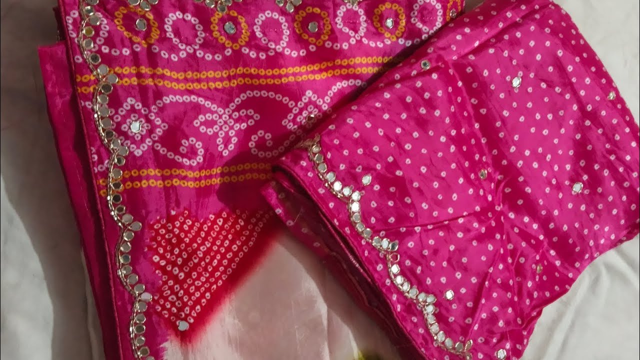 Jaipuri chunri mirrorwork saree design collection #latestsaree disign collection#saree #sareepattern