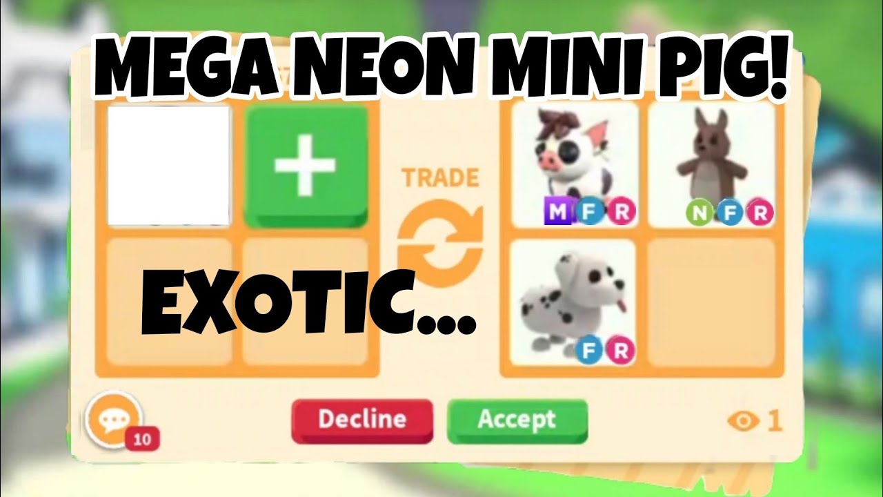 🔥10 HUGE OFFERS For My NEON OWL In Adopt Me! HUGE WIN FOR *EXOTIC* MEGA NEON MINI PIG...?