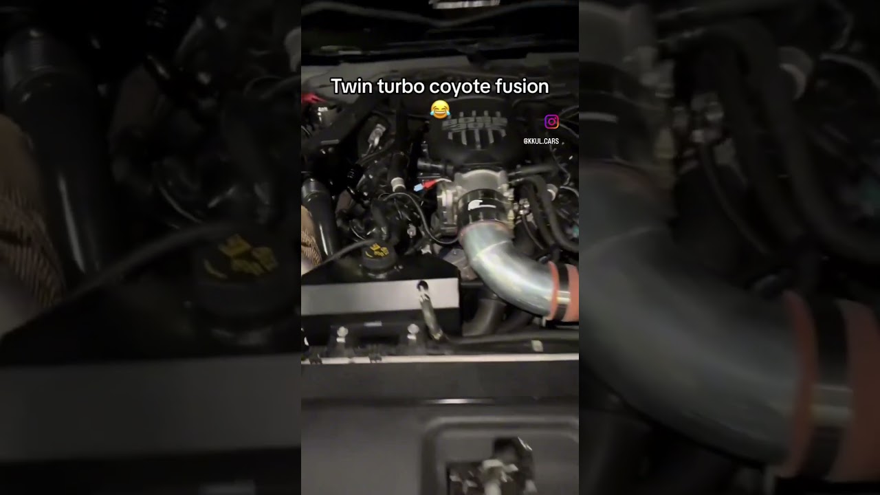 TWIN TURBO COYOTE FUSION😱 YALL GET ME TO 500SUBS‼️ #cars #swap #fusion #ford #coyote
