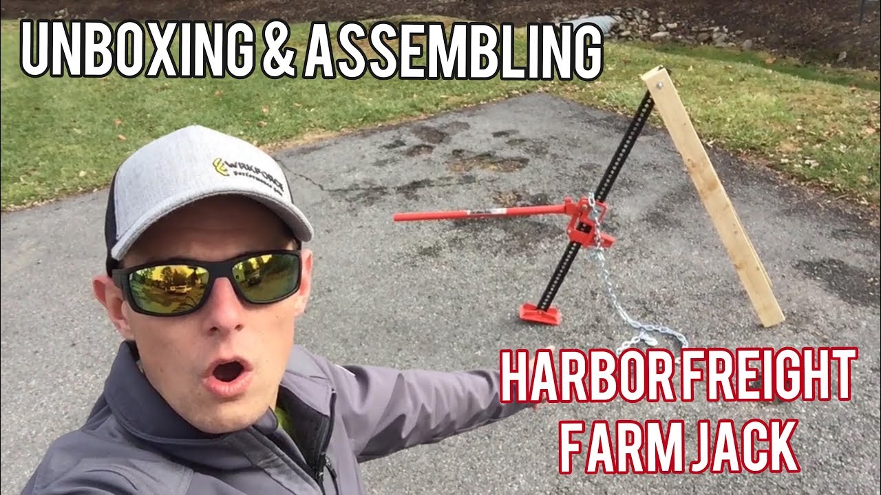 Unboxing & Assembling Harbor Freight Farm Jack To Remove Shrubs