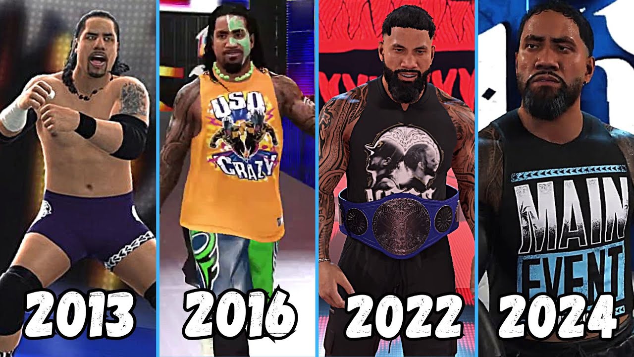 Evolution of Jey Uso Entrance 2013 -2024 - WWE Games