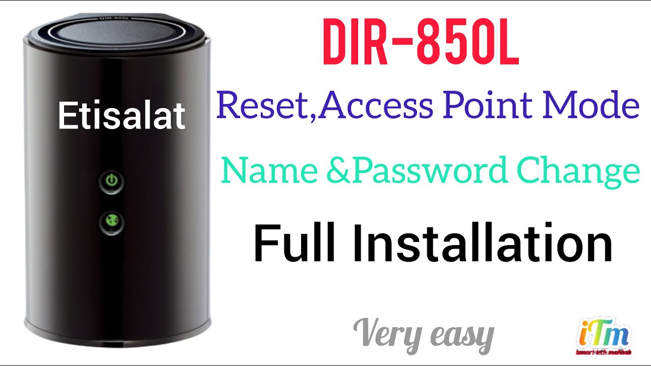 Dlink Dir 850l reset ,access point mode,name Password change .#dir850l #installation #dlink #itm