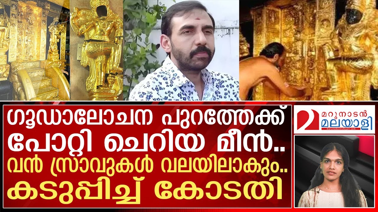 സ്വര്‍ണക്കൊളളയില്‍ കടുപ്പിച്ച് കോടതി | unnikrishnanpotty
