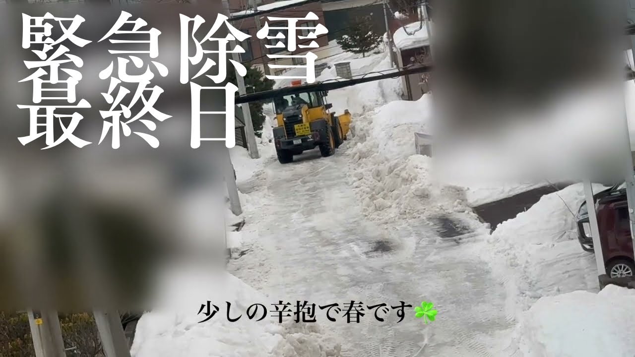 【除雪動画】道路の雪を一気に除雪！除雪機の作業風景