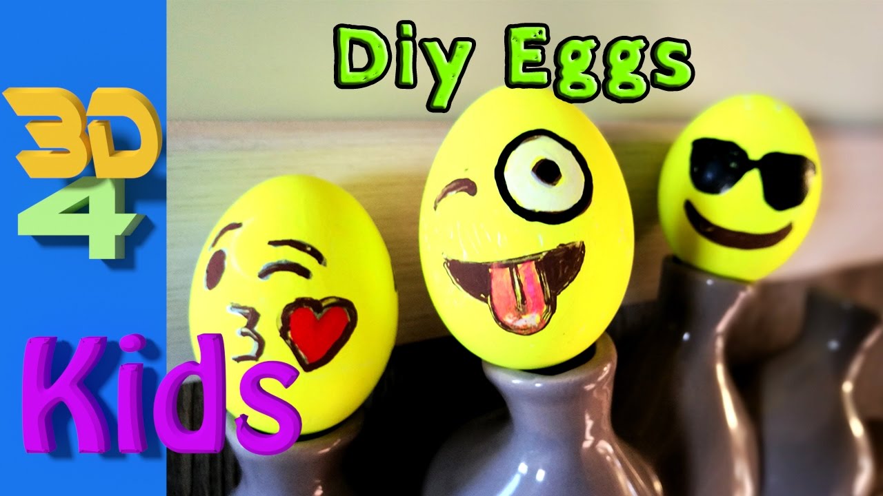 Easer fun! DIY color your Funny Easter eggs - the Emoji way!