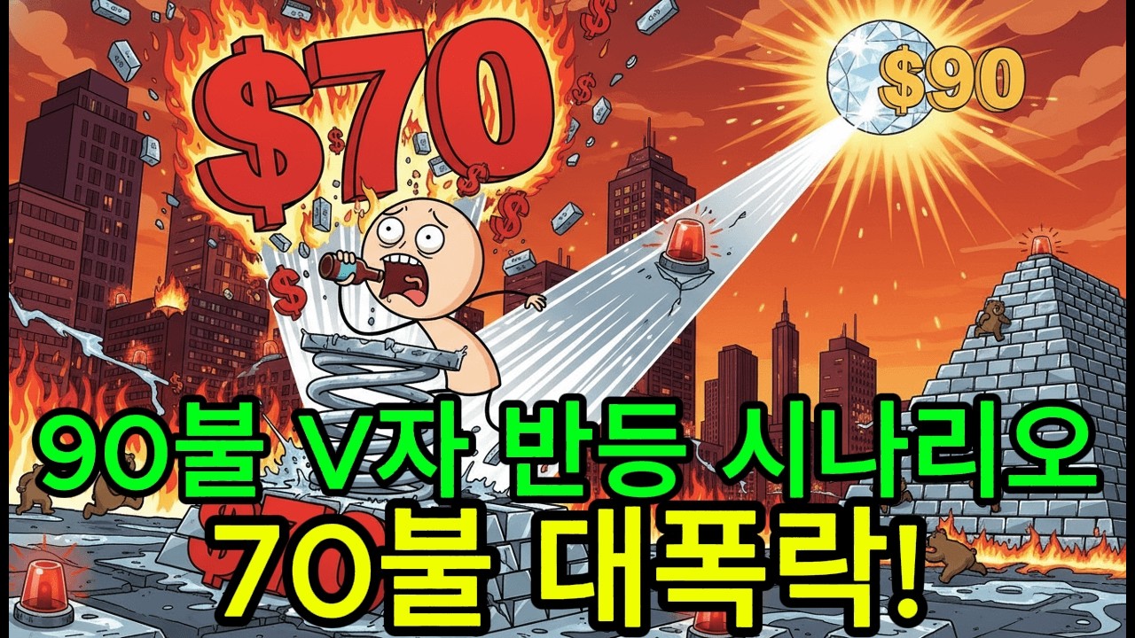 [2월 9일 밤] 오늘 은(Silver) 70달러까지 대폭락합니다! 절대 속지 마세요 (90불 V자 반등 시나리오)