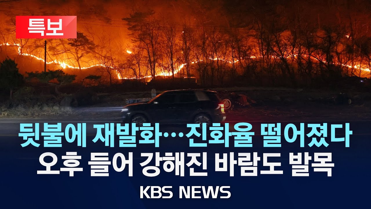 [특보] 경북 북부 대형 산불 확산/사상자 속출·대피 명령 확대/오후 강풍 예보...중대 고비/2025년 3월 26일(수)/KBS