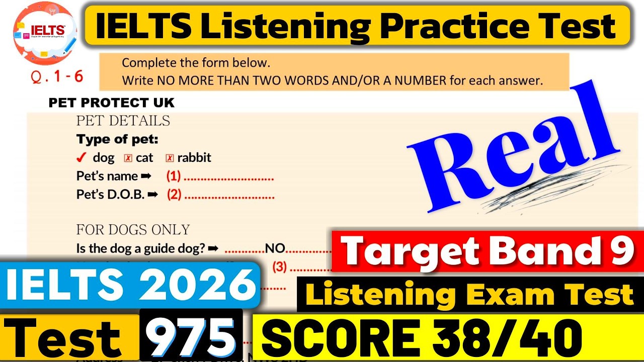 IELTS Listening Practice Test 2026 with Answers | Recent Exam - 18.03.2026