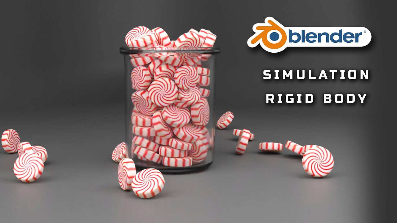 Blender - Filling Up A Candy Jar | Rigid Body Simulation | Cycles | CG Professor
