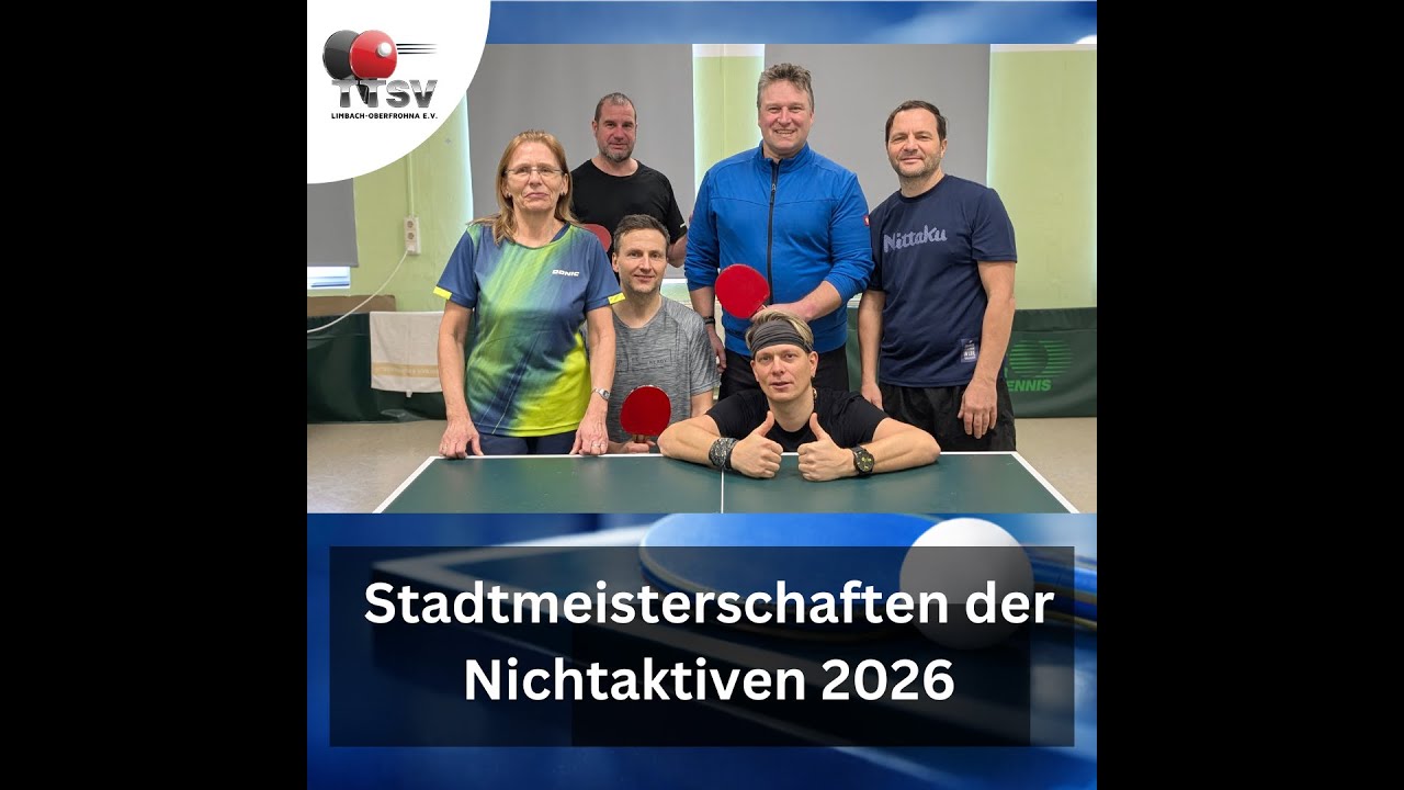 Tischtennis Stadtmeisterschaften Limbach-Oberfrohna 2026 (Nichtaktive)