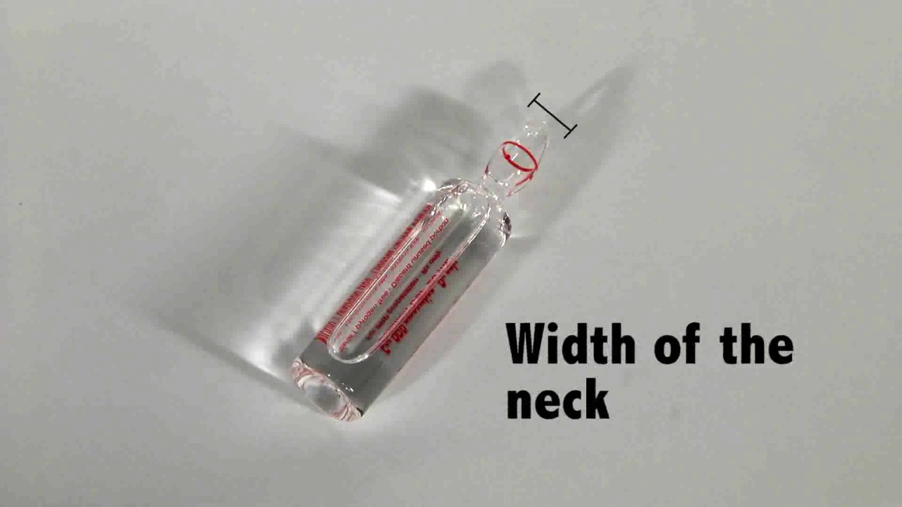 Ampoule Opener: Measuring Glass Ampoules for AO+ and AOT openers using a micrometer.