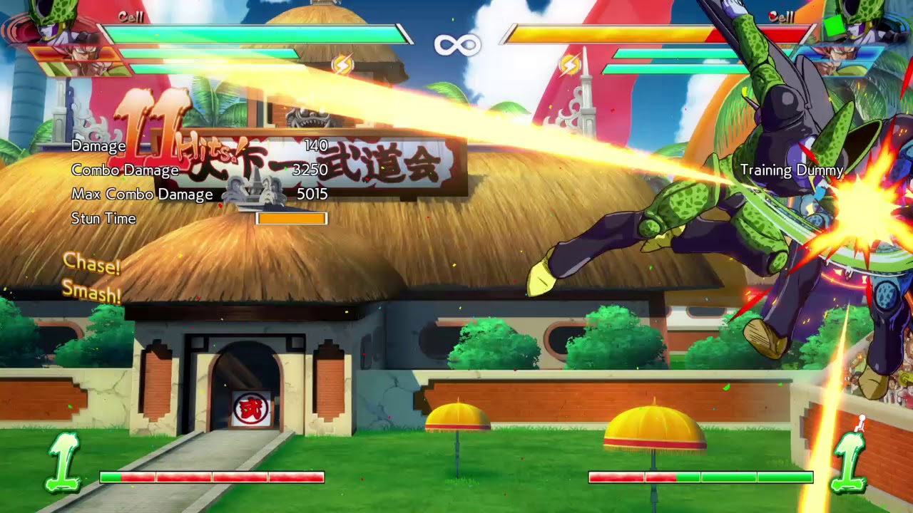 Cell Dragon Rush Combo (1 meter, 1 assist, 4.1 K)