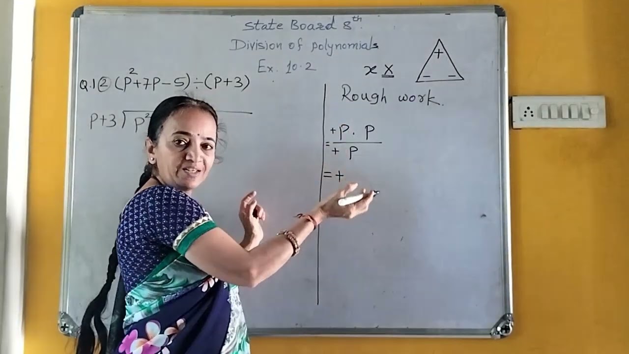 Division of polynomials Std 8th Exercise 10•2 Question 1,2 and 3