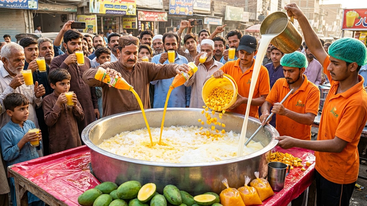 NONSTOP Mango Slice Juice Making 🥭 | Most Refreshing Street Drink | Crushed Ice Mango Juice