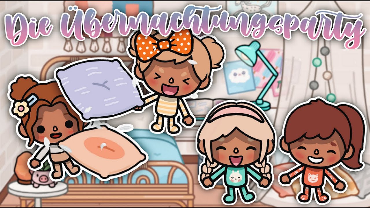 DIE ERSTE ÜBERNACHTUNGSPARTY DER ZWILLINGE 🎀💤 *AESTHETIC* | GESCHICHTE | TOCA BOCA STORY DEUTSCH