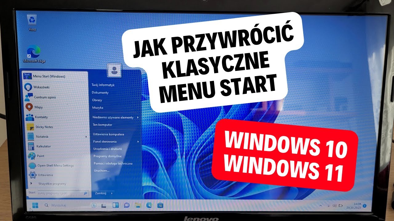 Jak przywrócić klasyczne menu Start w Windows 10 lub Windows 11? PORADNIK personalizacja komputera