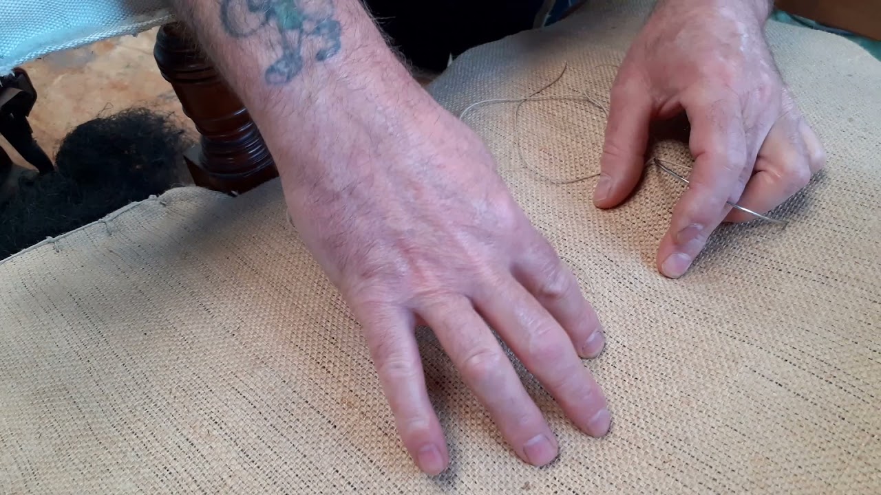 (traditional Upholstery) Sewing in springs with Craig Hughes from Salvage Hunters