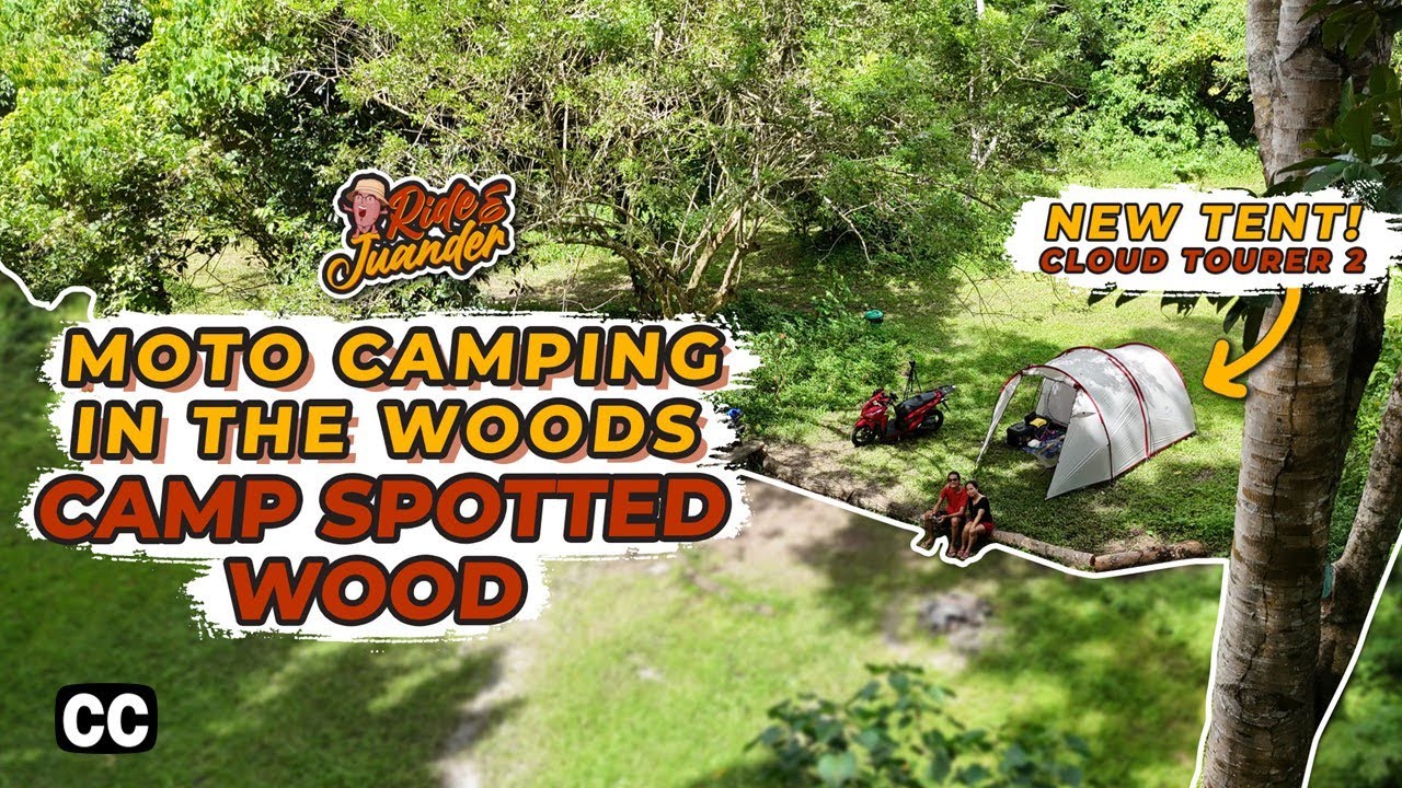 MOTO CAMPING IN THE WOODS | Nature ASMR | Camp Spotted Wood | Naturehike Cloud Tourer 2