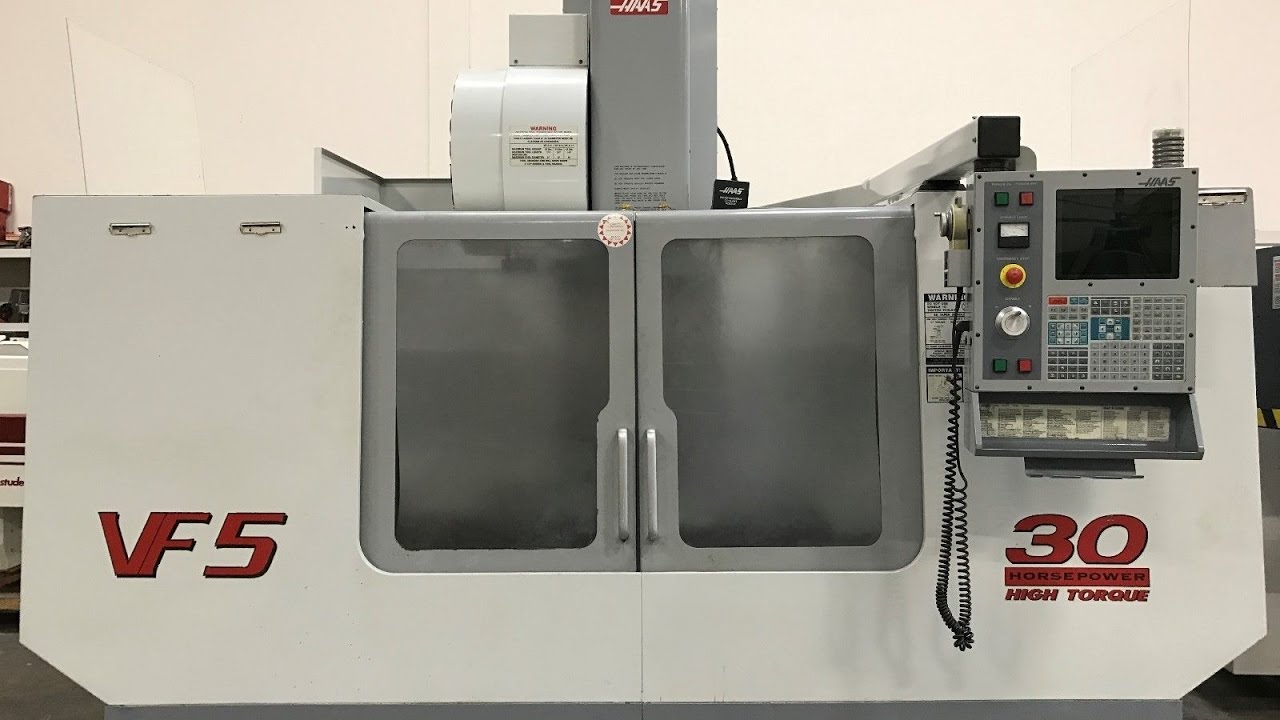HAAS VF5 VERTICAL MACHINING CENTER 10000 RPM - VF 5 THRU COOLANT 4 AXIS CNC MILL