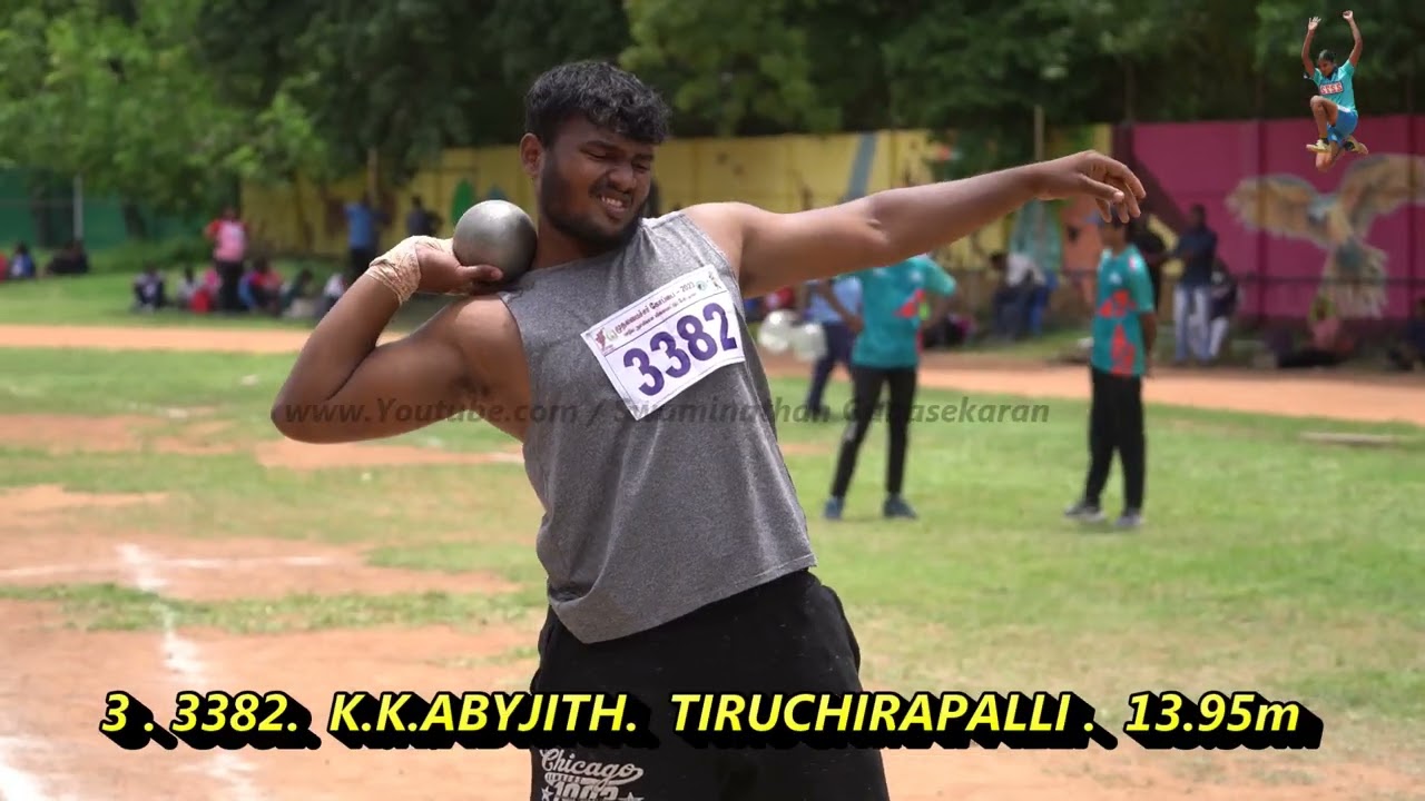 Shot put top 8 men   at Tamil Nadu Chief Minister’s Trophy Athletics meet 2022-2023