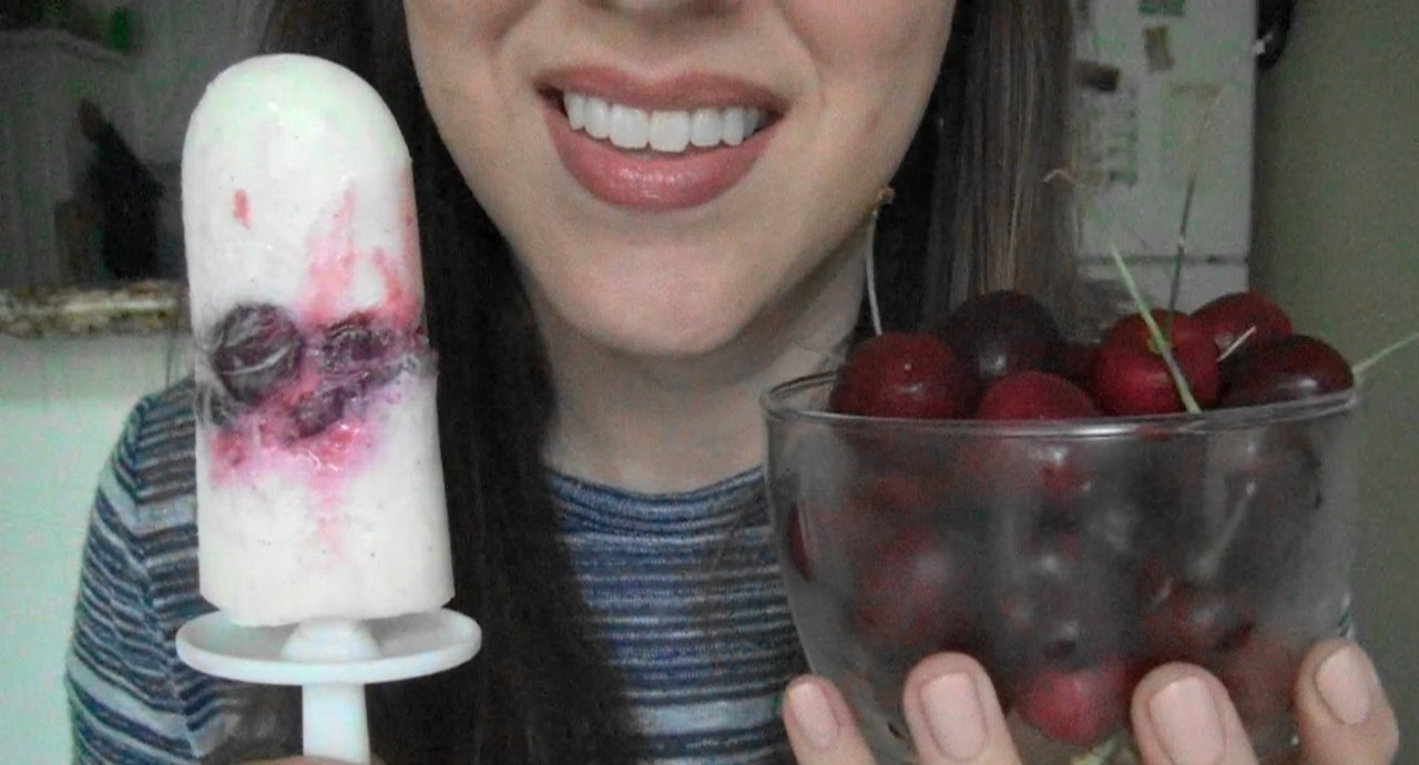 SassEsnacks ASMR: Paletas Sour Cream, Cherry, Tequila Ice Pops | Making & Eating Sounds