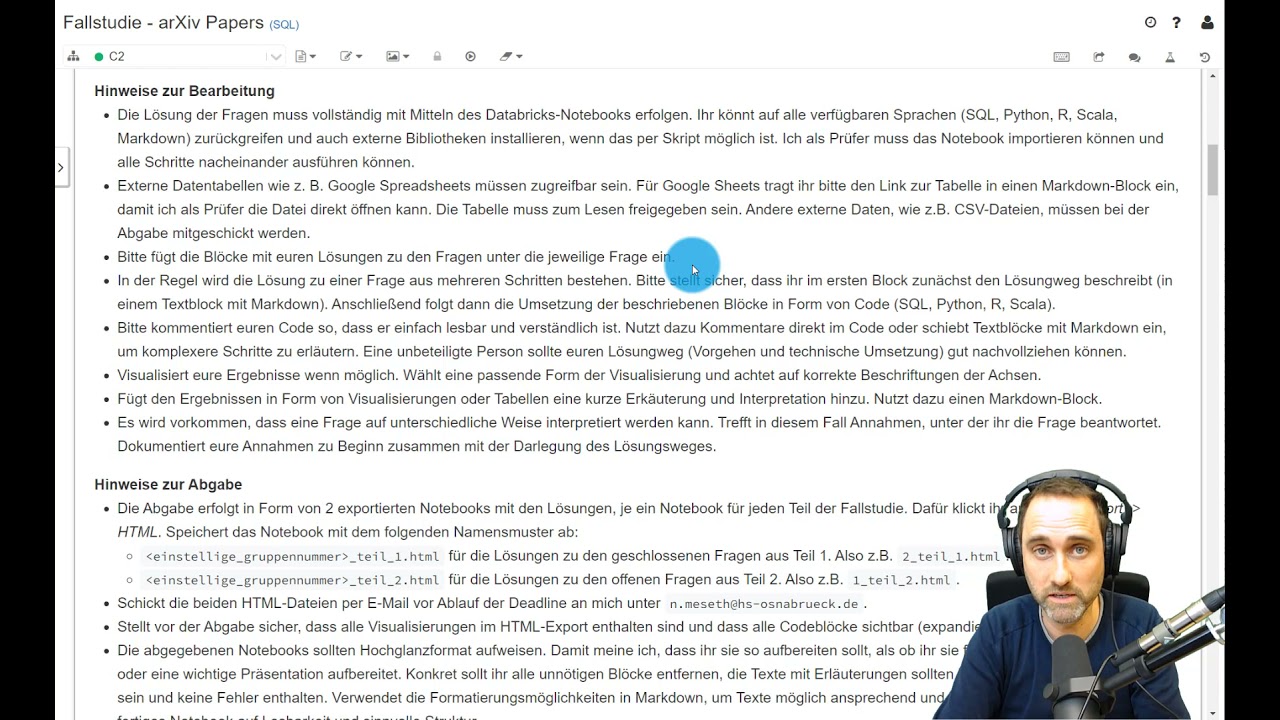Video zur Fallstudie arXiv Papers - Modul Big Data & Applied Analytics - Prof. Dr. Nicolas Meseth