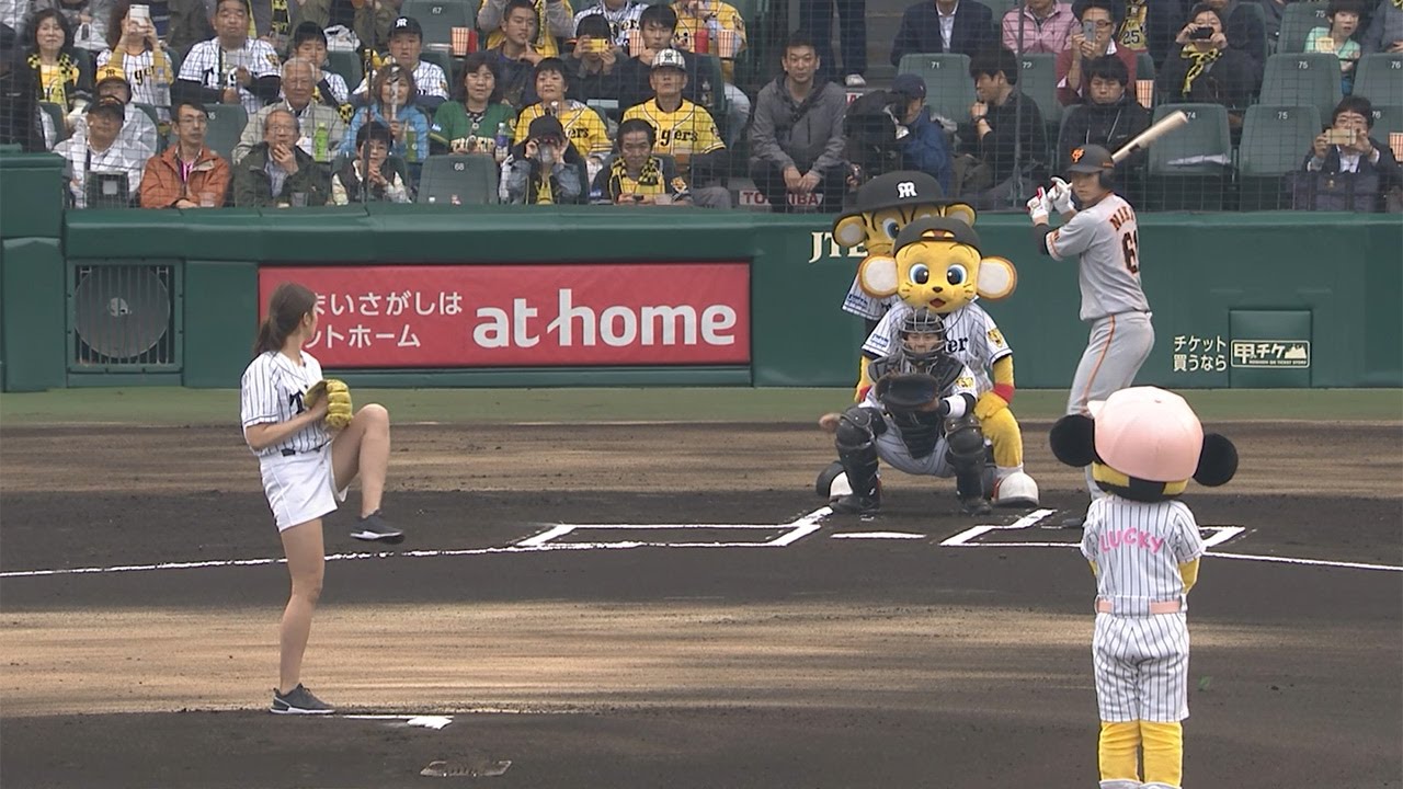 稲村亜美、自己最速タイの103キロ！「阪神対巨人戦」始球式で