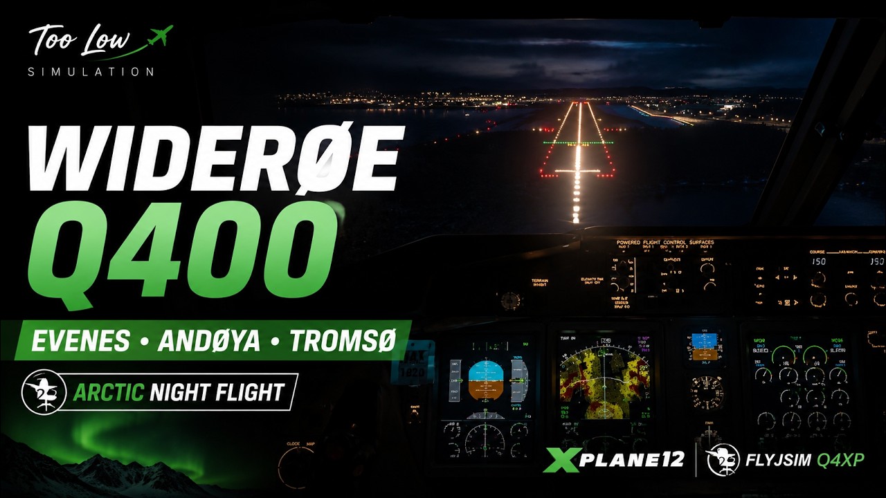 XP12 - Widerøe FlyJSim Q4XP Dash 8 Q400 - Evenes/ENEV to Andøya/ENAN and maybe Tromsø?