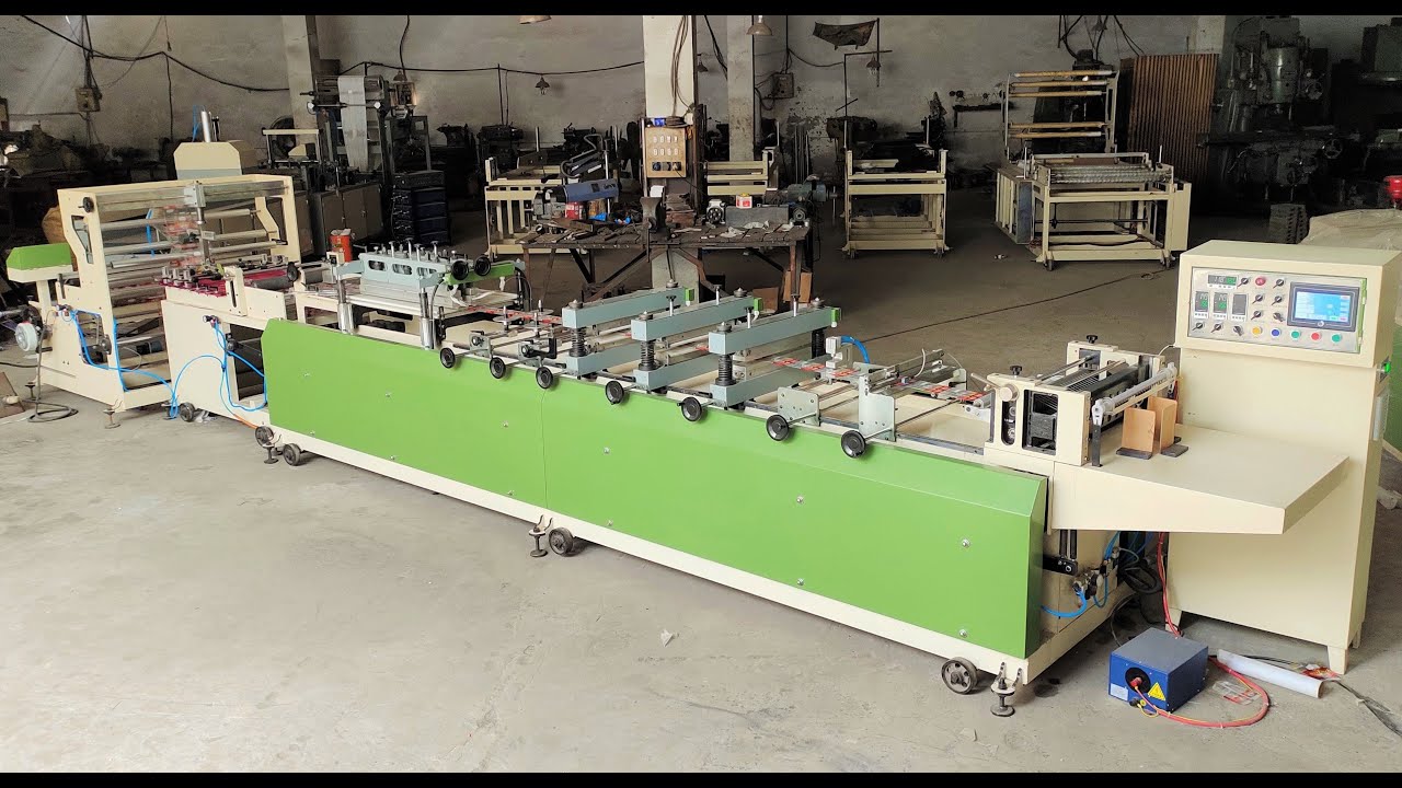 High Speed Center Seal with Side Gassed Plastic Bag Making Machine