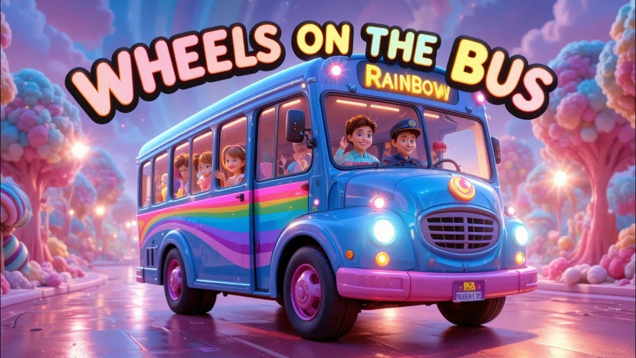 Wheels on the Bus | Lights Go Blink Blink Blink 🌈✨ | @BaByMusk Nursery Rhymes & Kids Songs