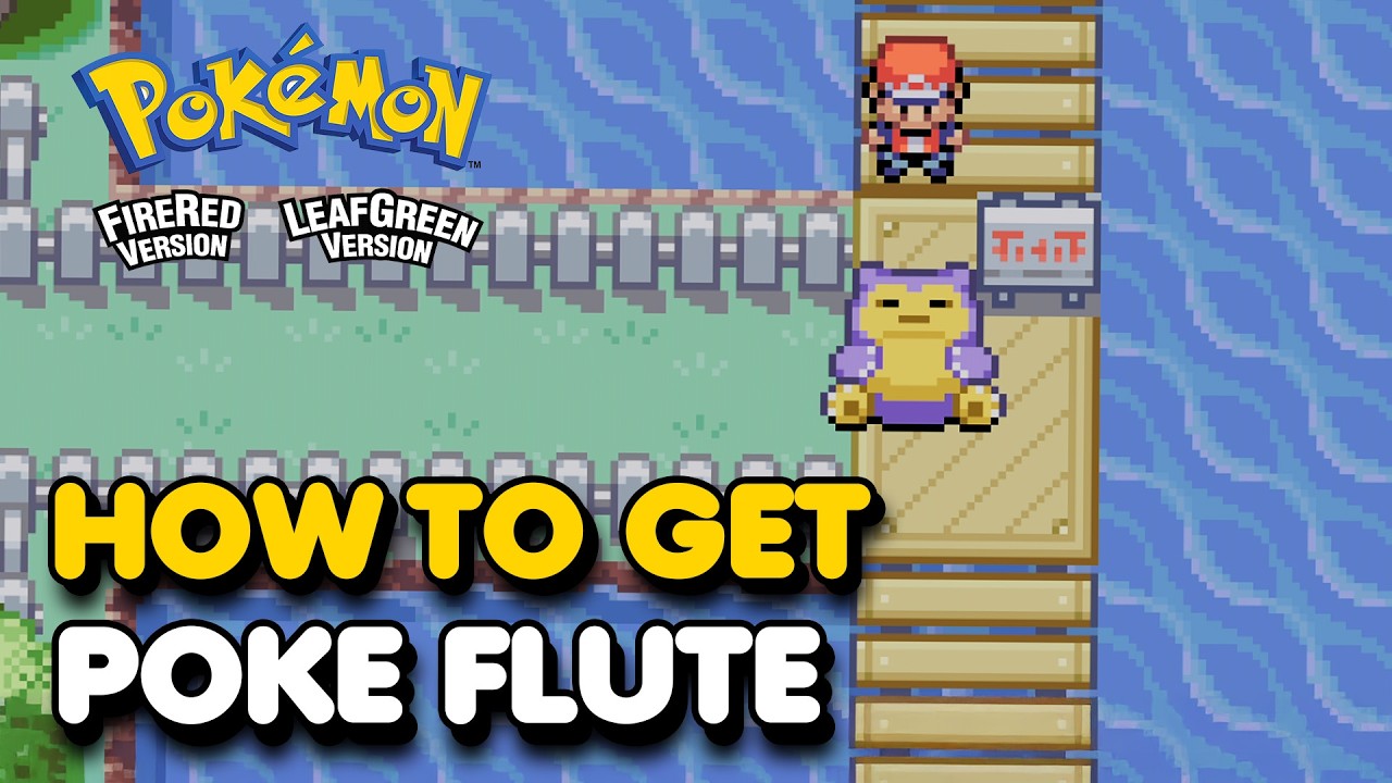 How To Get The Poke Flute To Wake Snorlax In Pokemon Fire Red & Leaf Green