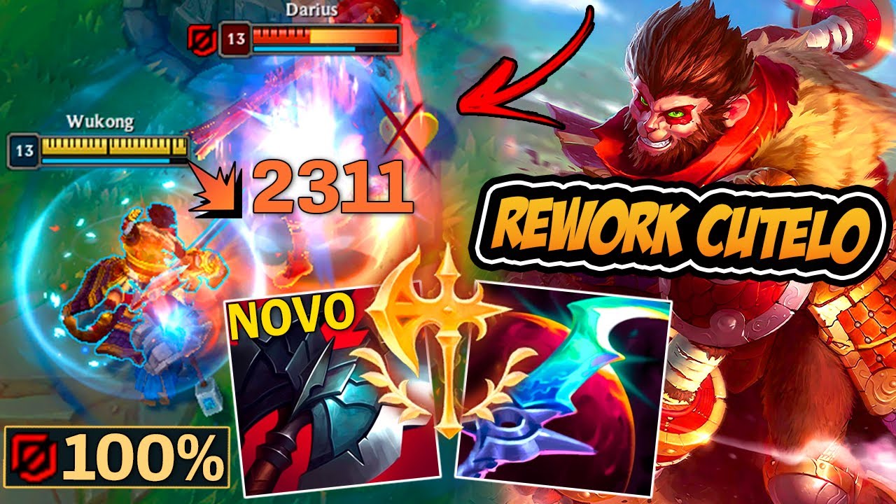 ESSE REWORK NO CUTELO DEIXOU O WUKONG MUITO OP !! - LEAGUE OF LEGENDS