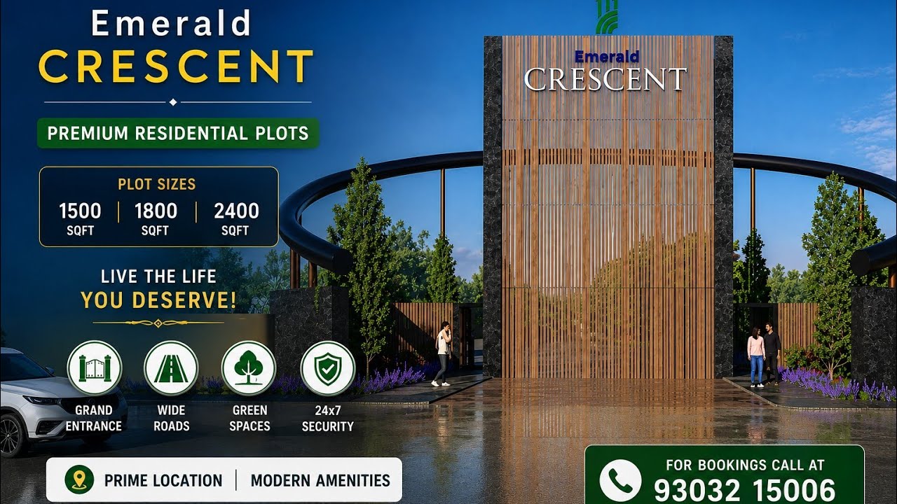 Emerald Crescent Indore | Premium Residential Plots 1500, 1800 & 2400 Sqft | Book Your Plot Today