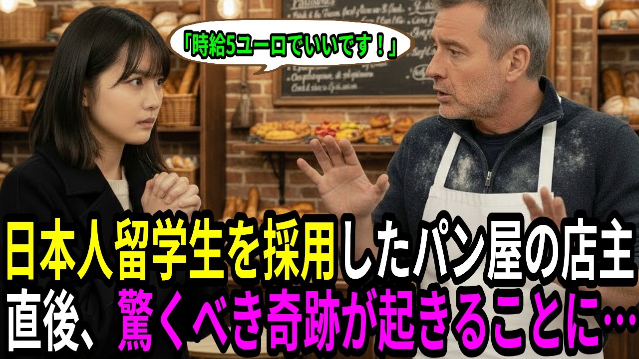 55歳フランス人パン職人と日本人アルバイトの出会いが起こした奇跡！廃業寸前から行列店に変わった【感動する話】