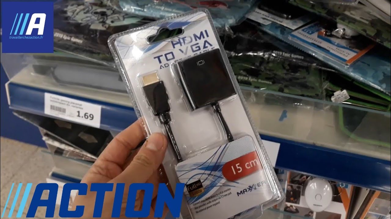TEST Adaptateur HDMI / VGA de chez ACTION: jouer à vos consoles HDMI sur un écran PC 🎮