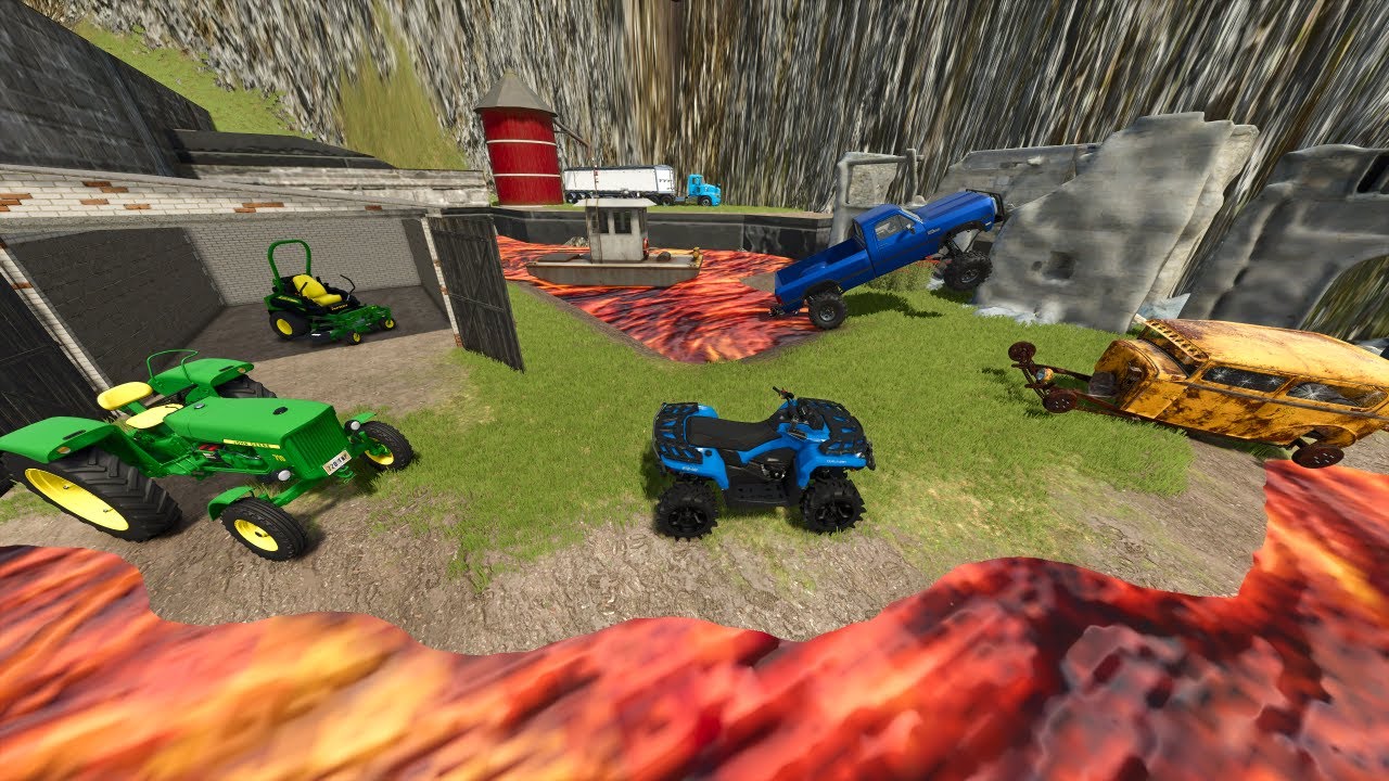 Volcano Destroys Our Farm | Farming Simulator 25