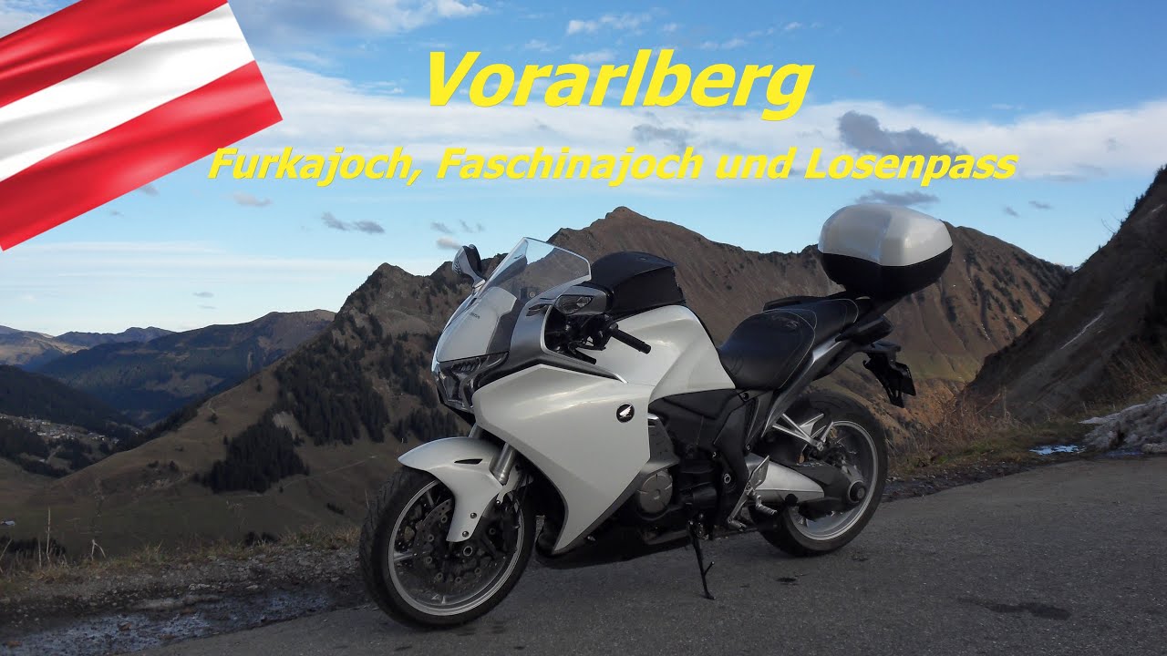 Motorradtour Vorarlberg, Furkajoch, Faschinajoch und Losenpass, Riding the Furkajoch, Österreich