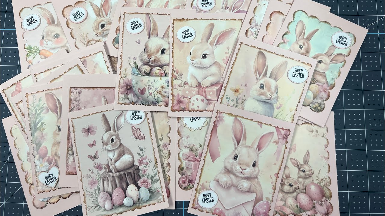 🐰Cute/Fast/Easy Easter cards made using Temu postcards🐰