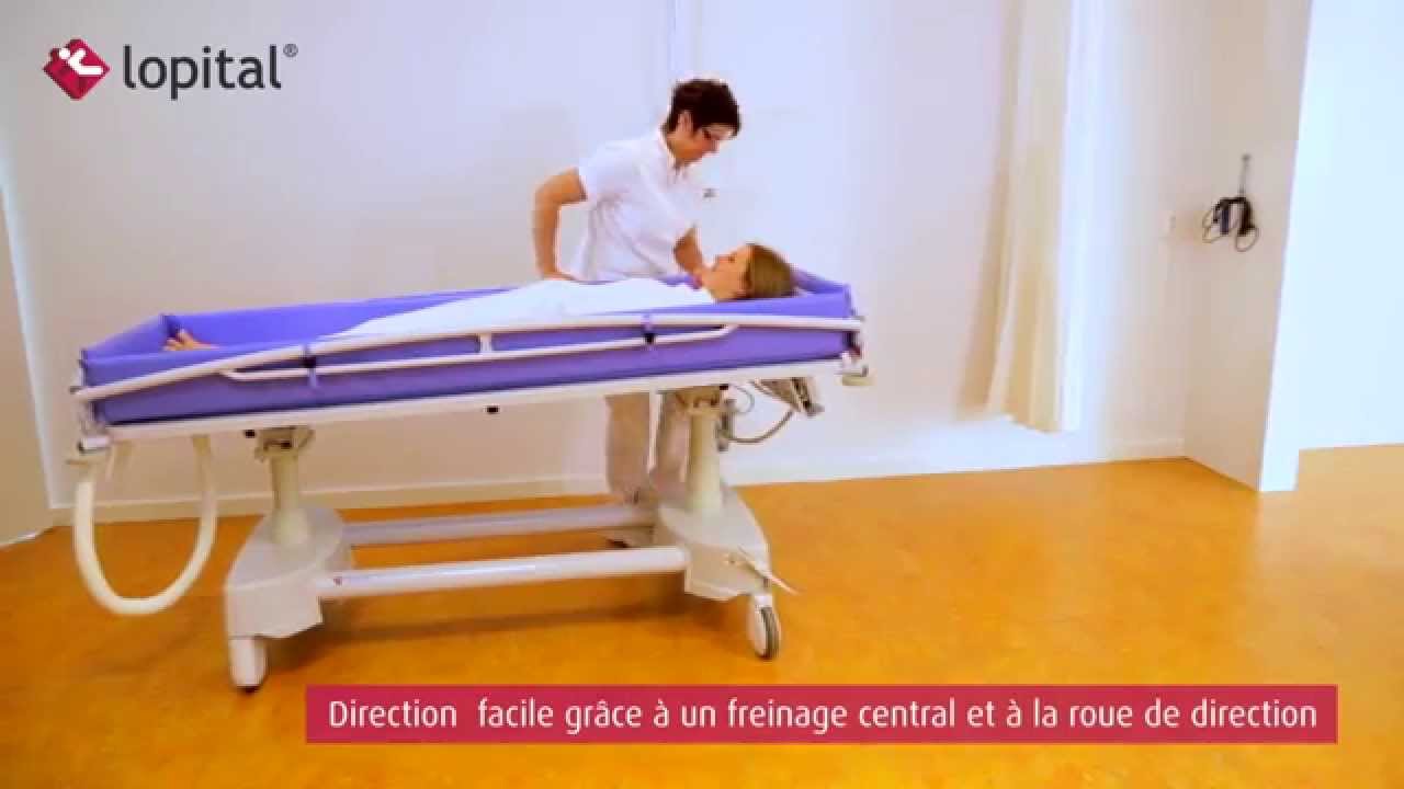Lopital - Vid&eacute;o d'instruction - Luxal Brancard de douche &eacute;lectrique (FR)