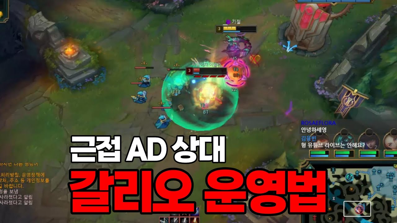 카운터 근접 AD를 대처하는 갈리오 라인전 운영법
