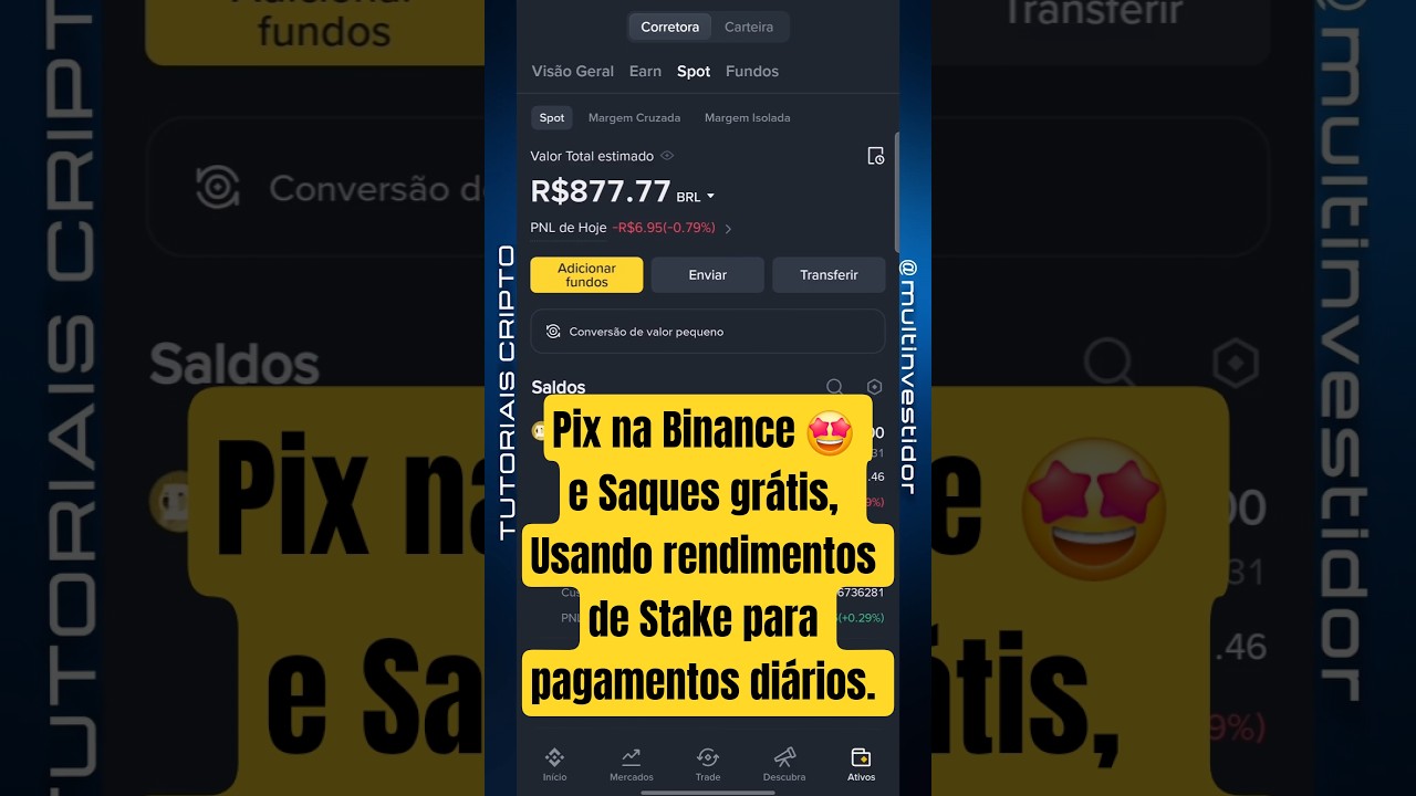 Pix on Binance 🤩 and Free Withdrawals, Using Stake Earnings for Daily Payments.