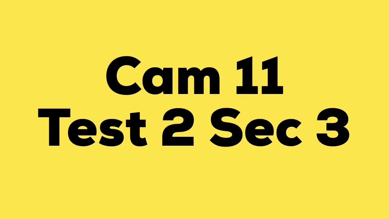 [CAM 11] Test 2 Section 3