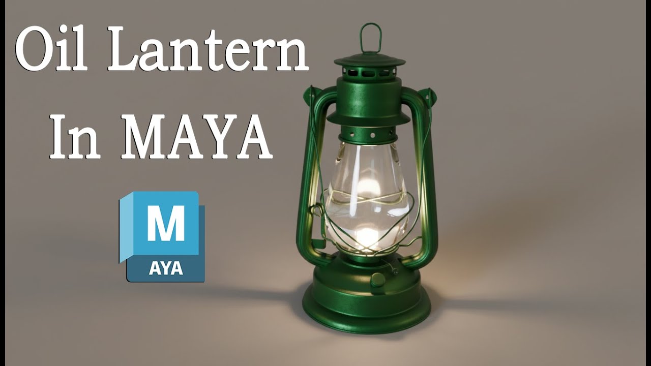 Modeling a Lantern In Maya | Autodesk Maya Props Modeling | Oil Lamp Hard Surface Modeling| CGVISION